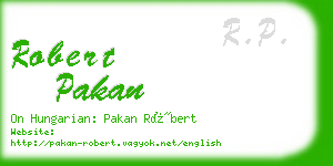 robert pakan business card